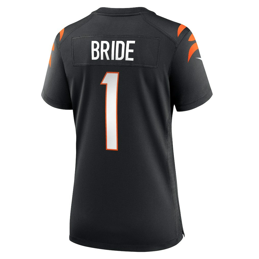 Number 1 Bride Cincinnati Bengals Women's Game Jersey - Black