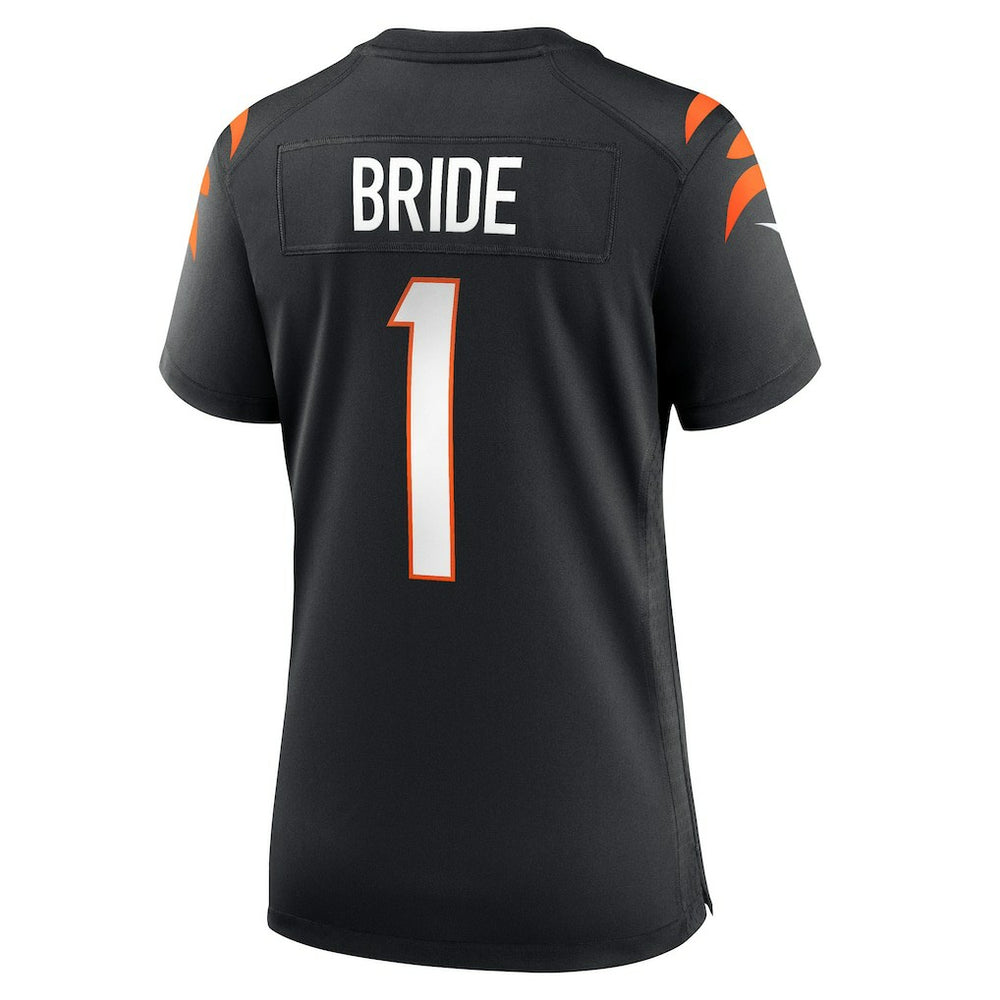 Number 1 Bride Cincinnati Bengals Women's Game Jersey - Black