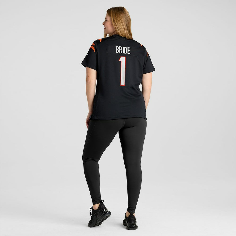 Number 1 Bride Cincinnati Bengals Women's Game Jersey - Black