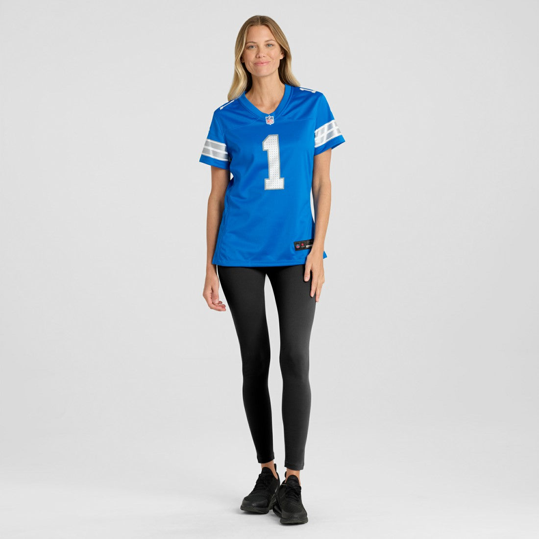 Number 1 Bride Detroit Lions Women's Game Jersey - Blue