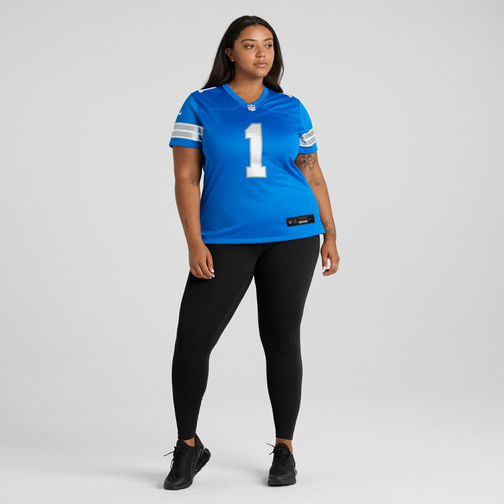 Number 1 Bride Detroit Lions Women's Game Jersey - Blue