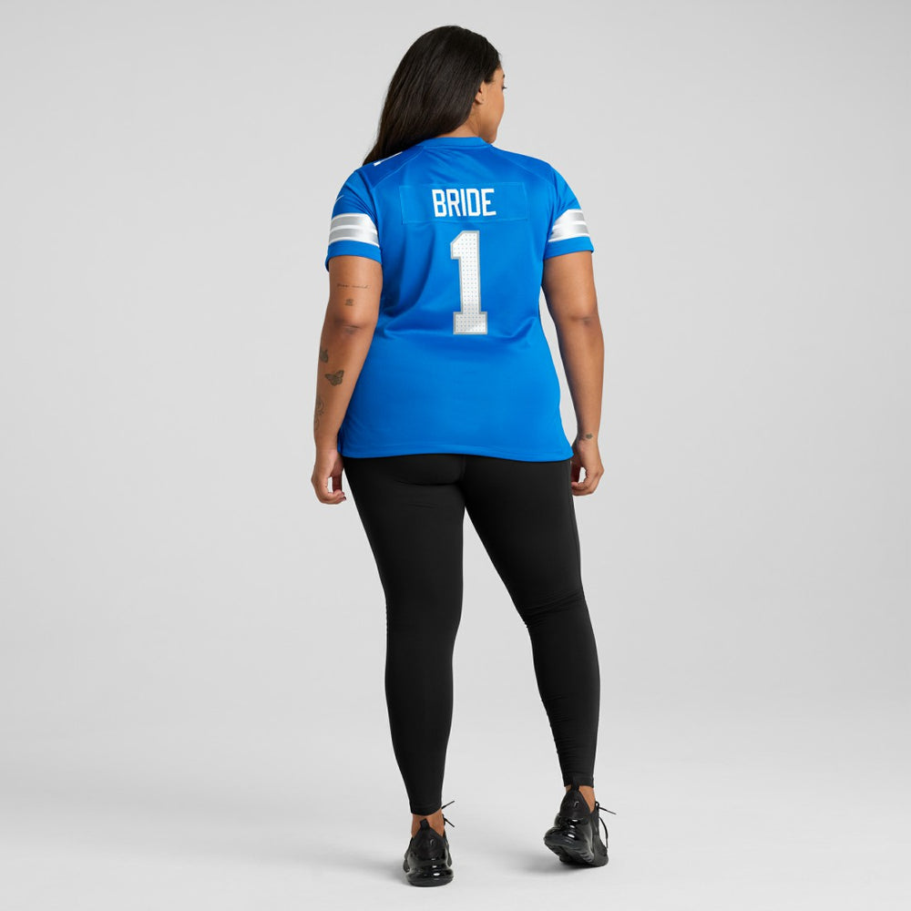 Number 1 Bride Detroit Lions Women's Game Jersey - Blue
