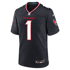 Number 1 Groom Houston Texans Game Jersey - Navy