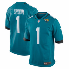 Number 1 Groom Jacksonville Jaguars Game Jersey - Teal