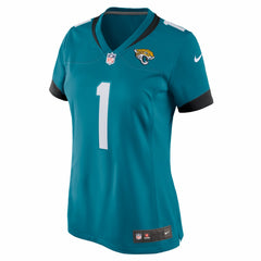 Number 1 Bride Jacksonville Jaguars Women's Game Jersey - Teal