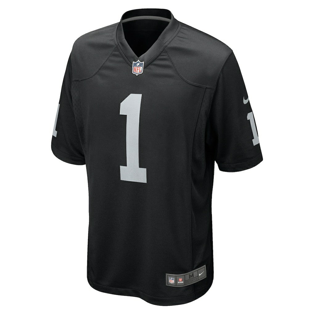 Number 1 Groom Las Vegas Raiders Game Jersey - Black