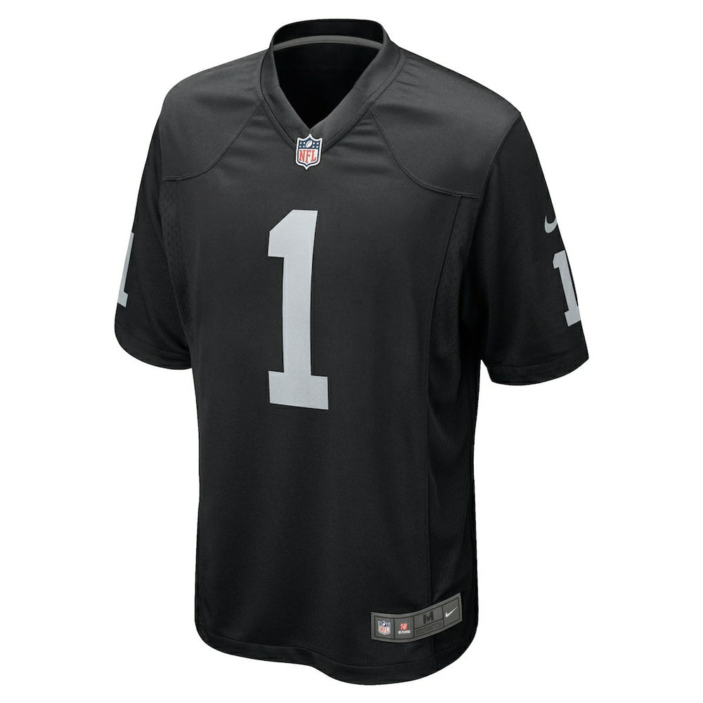 Number 1 Groom Las Vegas Raiders Game Jersey - Black