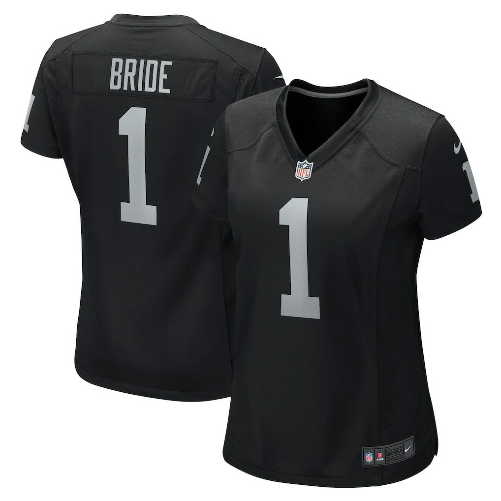 Number 1 Bride Las Vegas Raiders Women's Game Jersey - Black