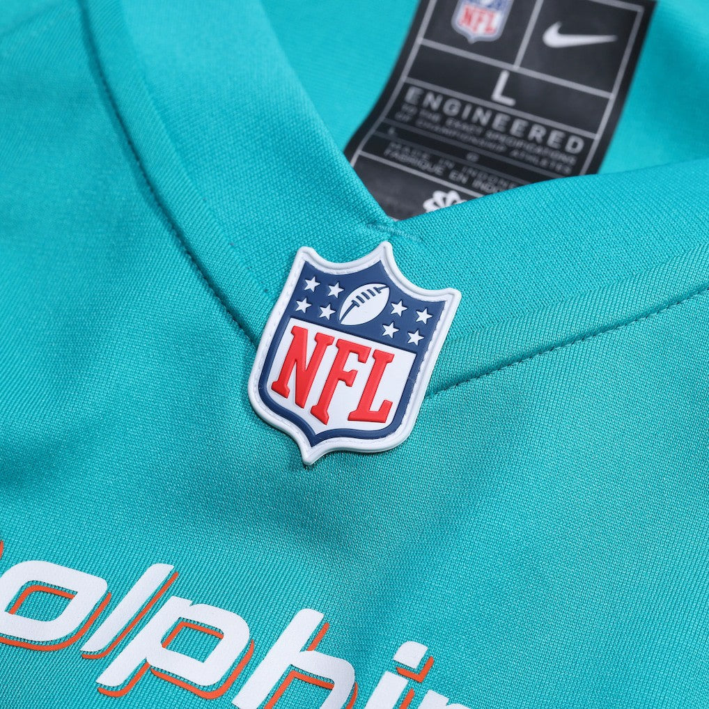Number 1 Groom Miami Dolphins Game Jersey - Aqua