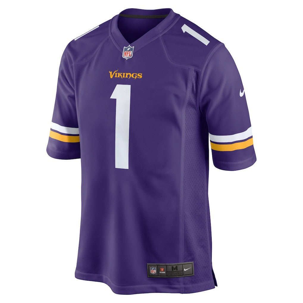 Number 1 Groom Minnesota Vikings Game Jersey - Purple