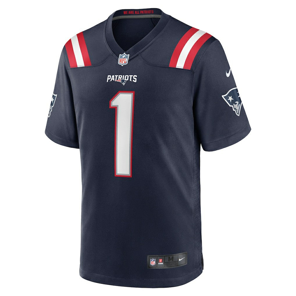 Number 1 Groom New England Patriots Game Jersey - Navy