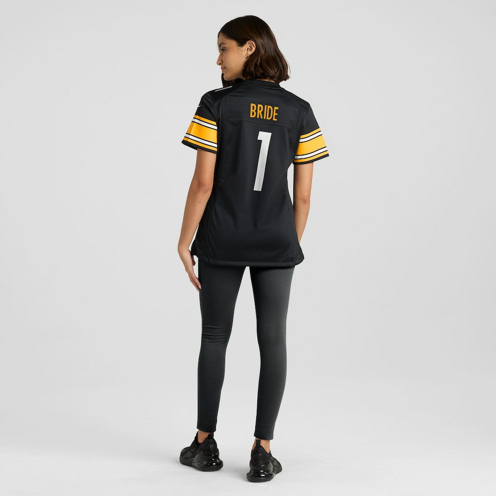 Number 1 Bride Pittsburgh Steelers Women's Game Jersey - Black