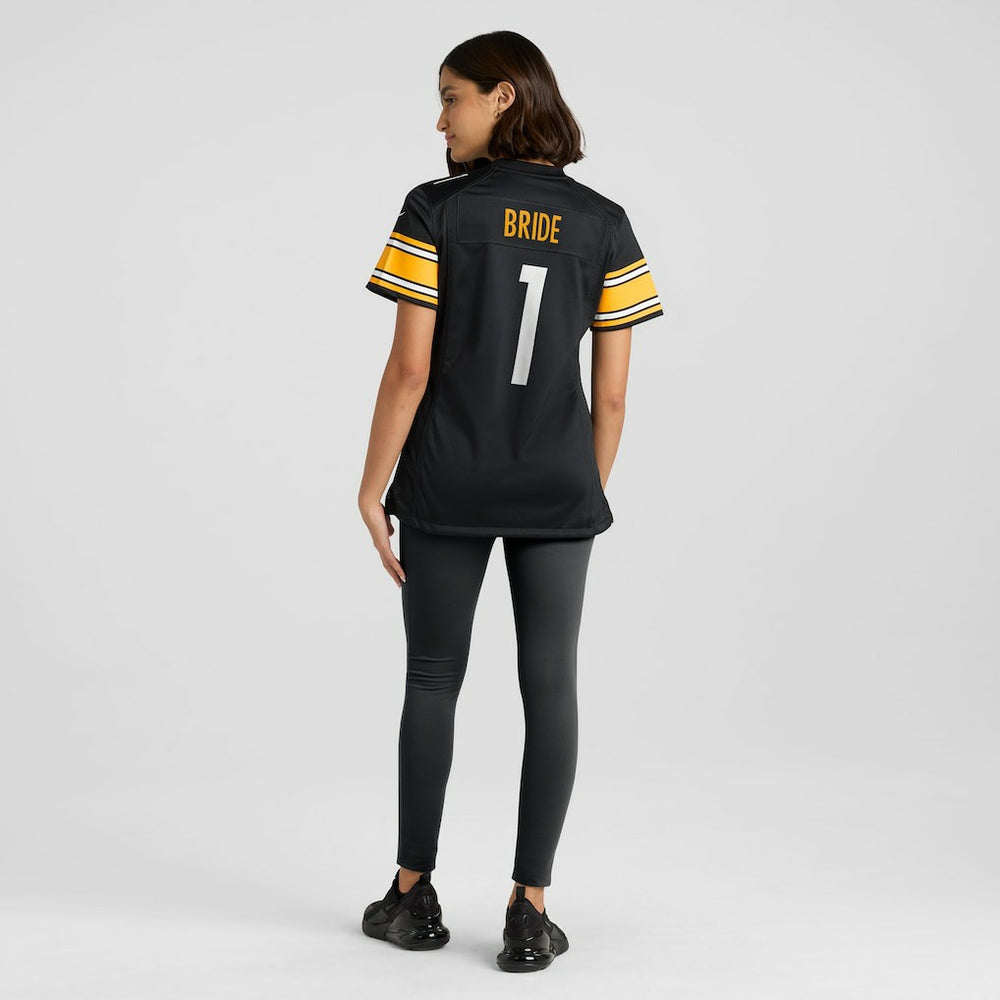 Number 1 Bride Pittsburgh Steelers Women's Game Jersey - Black