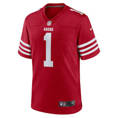 Number 1 Groom San Francisco 49ers Game Jersey - Scarlet