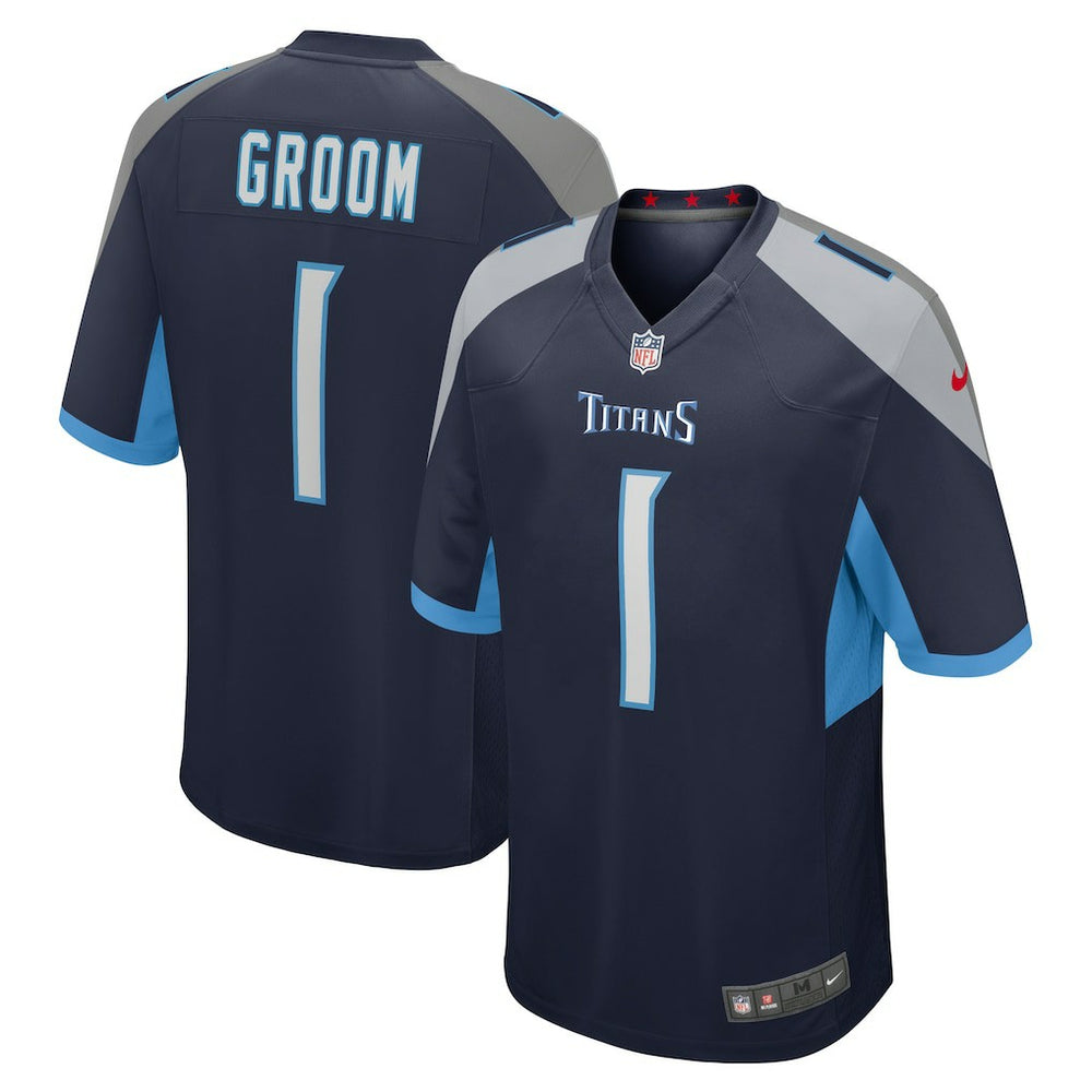 Number 1 Groom Tennessee Titans Game Jersey - Navy