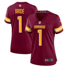Number 1 Bride Washington Commanders Women's Game Jersey - Burgundy