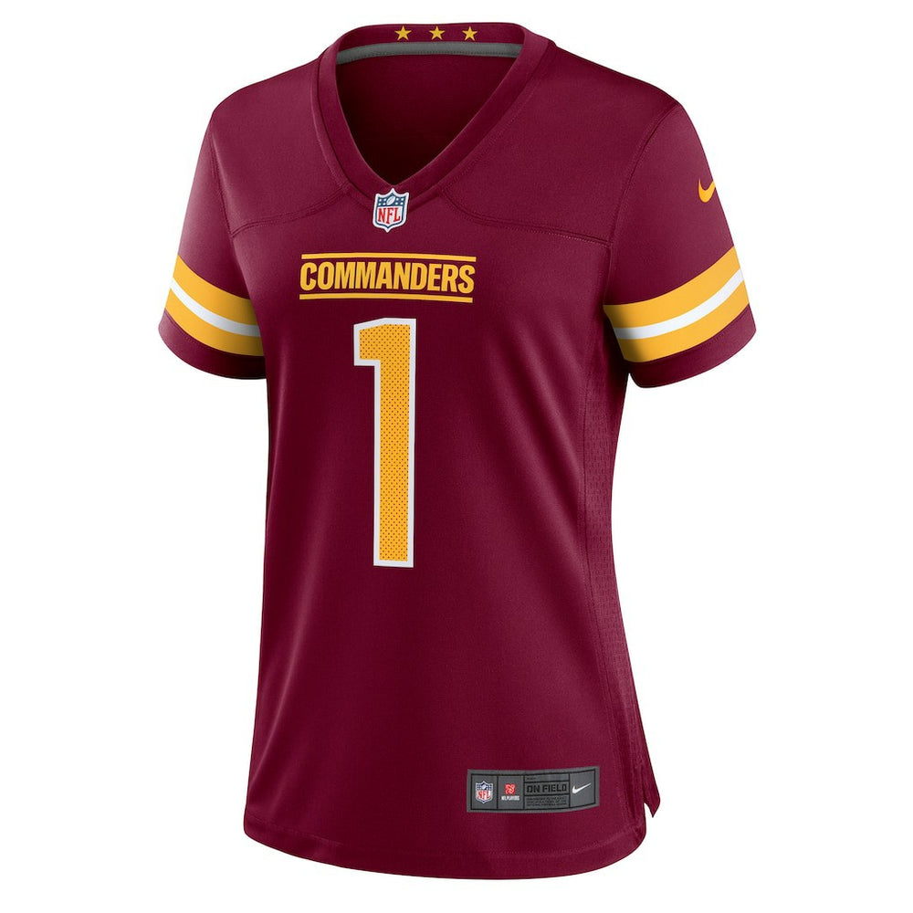 Number 1 Bride Washington Commanders Women's Game Jersey - Burgundy