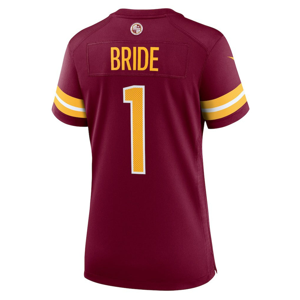 Number 1 Bride Washington Commanders Women's Game Jersey - Burgundy
