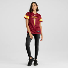 Number 1 Bride Washington Commanders Women's Game Jersey - Burgundy