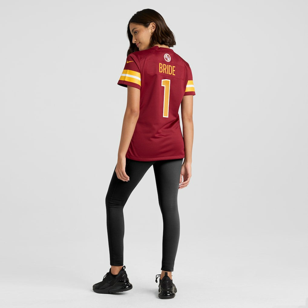 Number 1 Bride Washington Commanders Women's Game Jersey - Burgundy