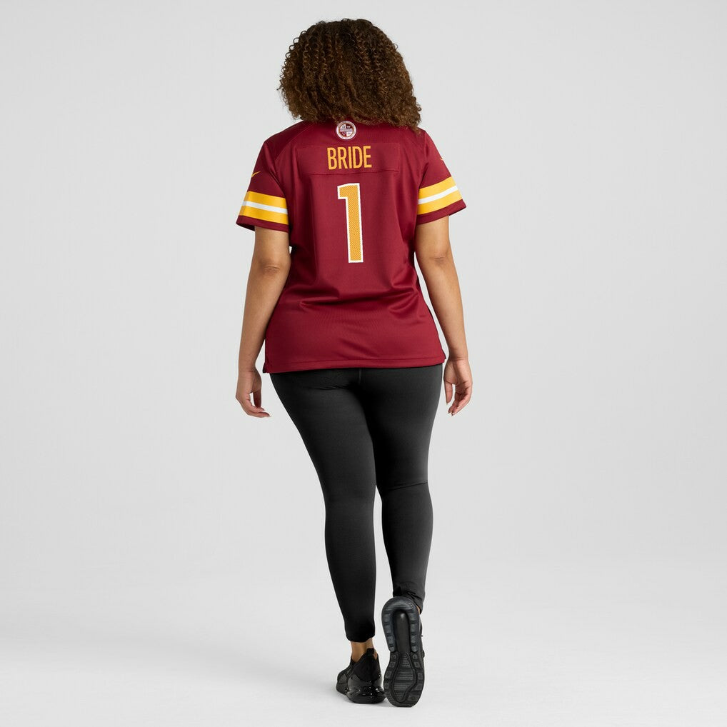 Number 1 Bride Washington Commanders Women's Game Jersey - Burgundy