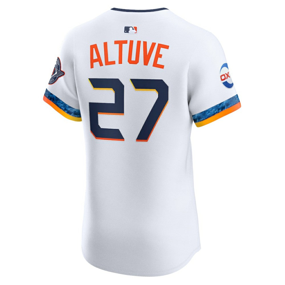 Jose Altuve Houston Astros 2025 City Connect Elite Player Jersey White | Nike