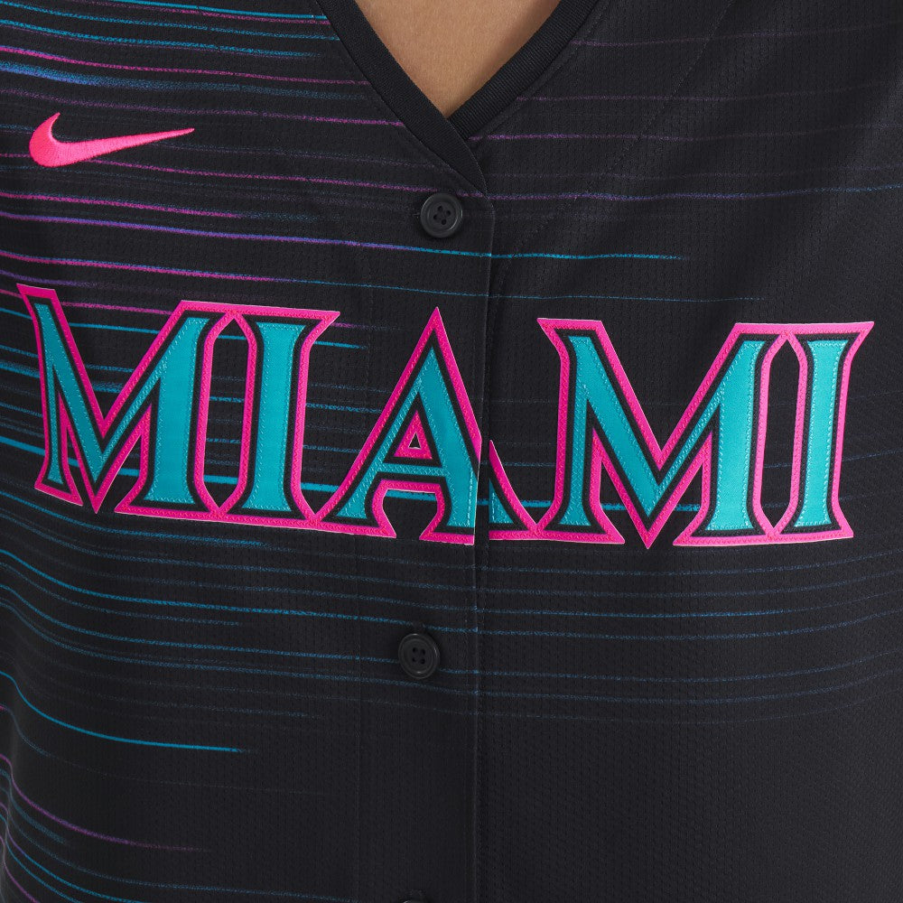 Miami Marlins Women's 2025 City Connect Limited Jersey Black | Nike