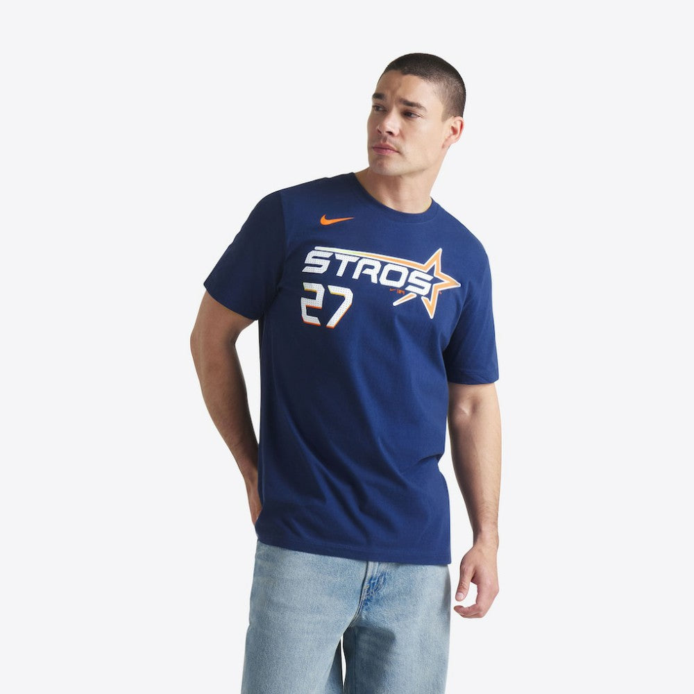 Jose Altuve Houston Astros 2025 City Connect Fuse Name & Number T-Shirt Navy | Nike