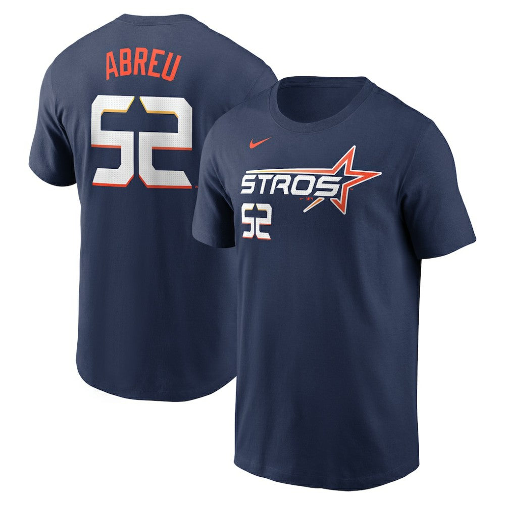 Bryan Abreu Houston Astros 2025 City Connect Fuse Name & Number T-Shirt Navy | Nike