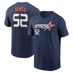 Bryan Abreu Houston Astros 2025 City Connect Fuse Name & Number T-Shirt Navy | Nike