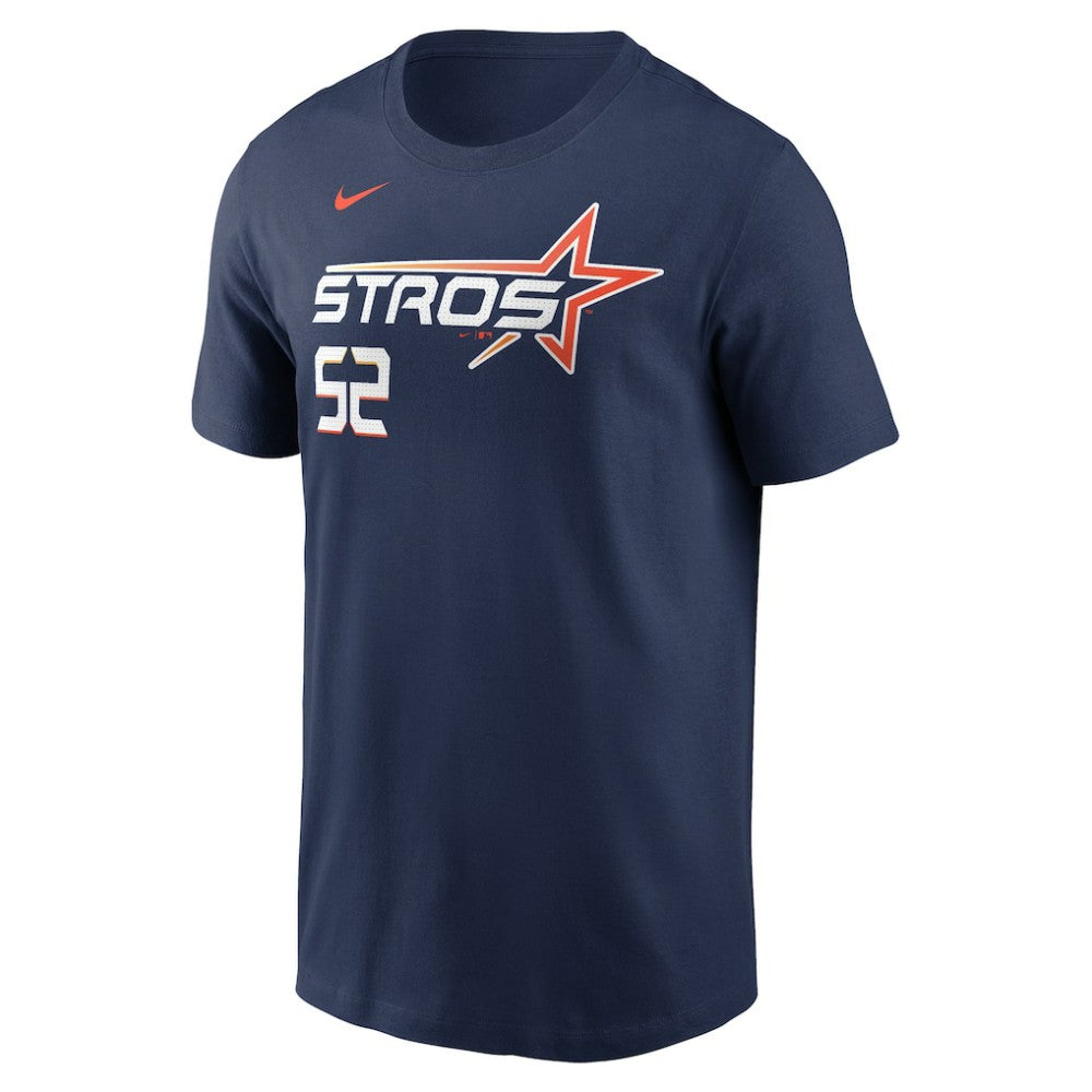 Bryan Abreu Houston Astros 2025 City Connect Fuse Name & Number T-Shirt Navy | Nike