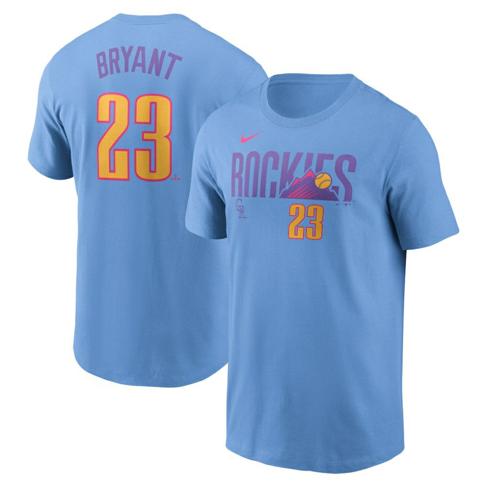 Kris Bryant Colorado Rockies 2025 City Connect Fuse Name & Number T-Shirt Light Blue | Nike