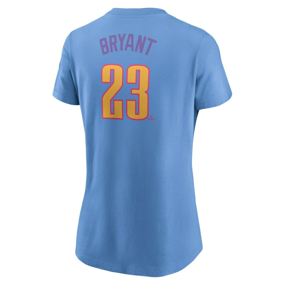 Kris Bryant Colorado Rockies Women's 2025 City Connect Fuse Name & Number T-Shirt Light Blue | Nike