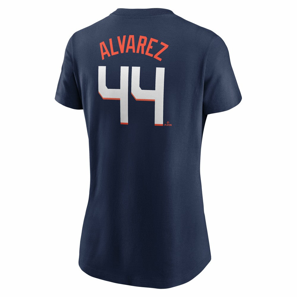 Yordan Alvarez Houston Astros Women's 2025 City Connect Fuse Name & Number T-Shirt Navy | Nike