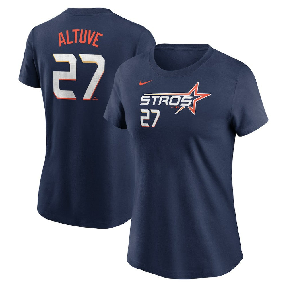 Jose Altuve Houston Astros Women's 2025 City Connect Fuse Name & Number T-Shirt Navy | Nike