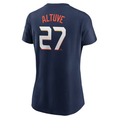 Jose Altuve Houston Astros Women's 2025 City Connect Fuse Name & Number T-Shirt Navy | Nike
