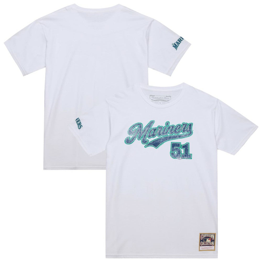 Ichiro Suzuki Seattle Mariners Cooperstown Collection Player T-Shirt White | Mitchell & Ness