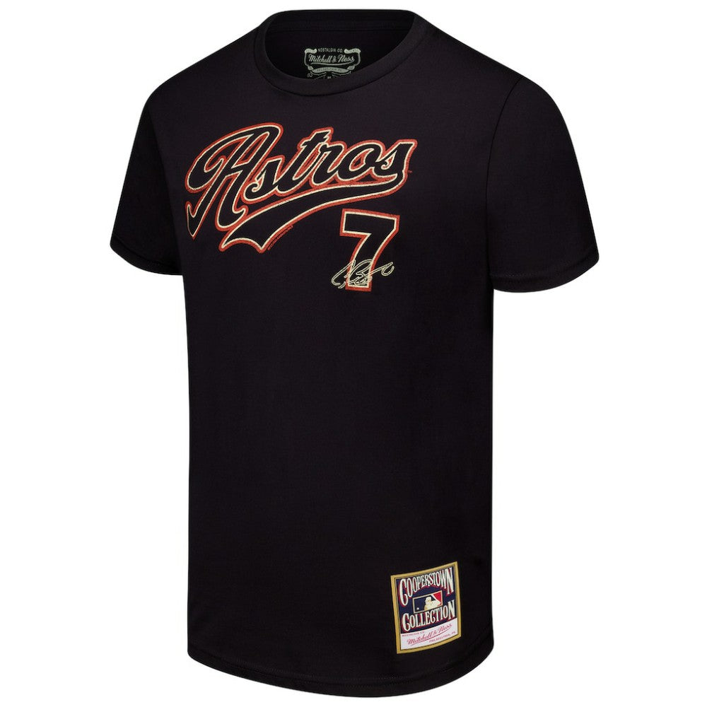 Craig Biggio Houston Astros Cooperstown Collection Player T-Shirt Black | Mitchell & Ness
