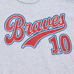 Chipper Jones Atlanta Braves Cooperstown Collection Player T-Shirt Heather Gray | Mitchell & Ness