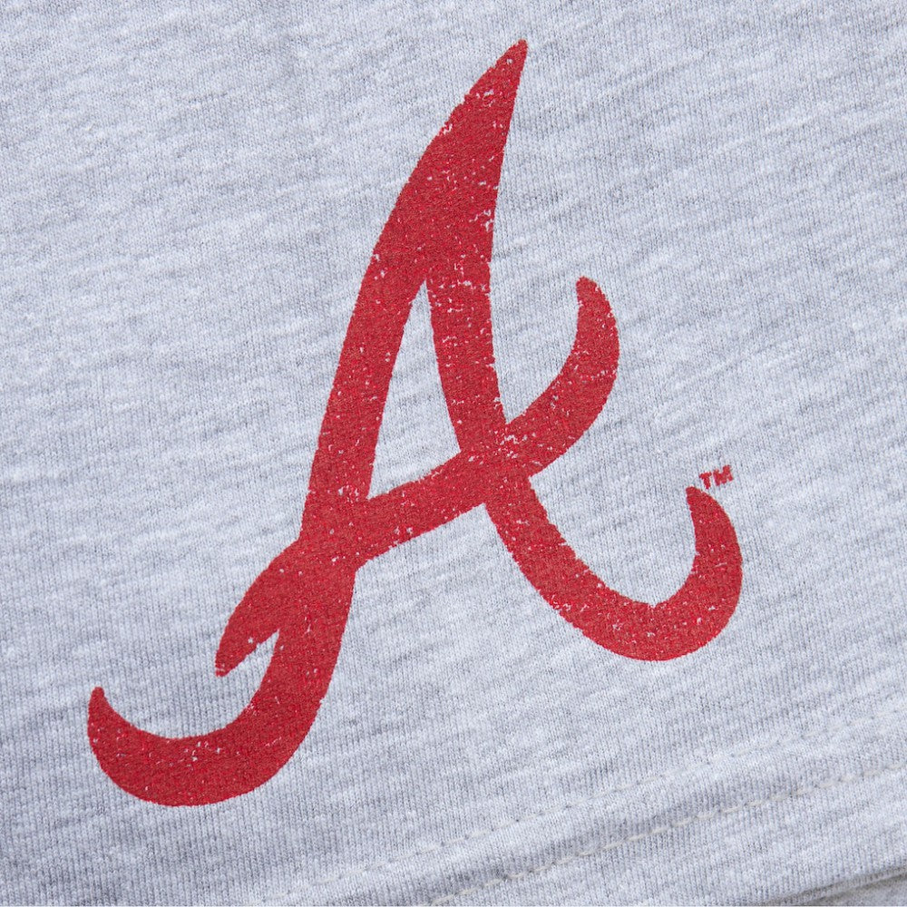 Chipper Jones Atlanta Braves Cooperstown Collection Player T-Shirt Heather Gray | Mitchell & Ness