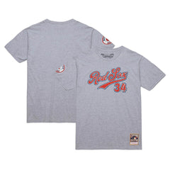 David Ortiz Boston Red Sox Cooperstown Collection Player T-Shirt Grey Heather | Mitchell & Ness