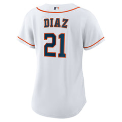 Yainer Diaz Houston Astros Women's Home Replica Jersey  White | Nike