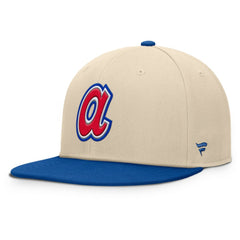 Atlanta Braves Cooperstown Collection Bounder Snapback Hat Natural/Royal