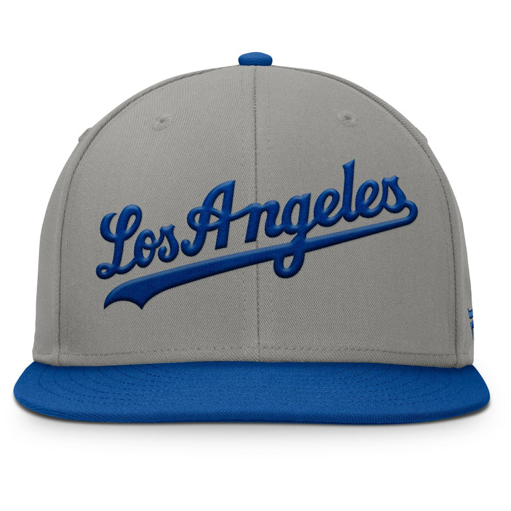 Los Angeles Dodgers Clubhouse Dugout Fitted Hat Gray/Royal