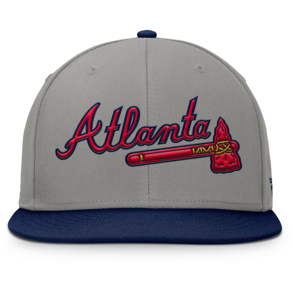 Atlanta Braves Clubhouse Dugout Fitted Hat Gray/Navy