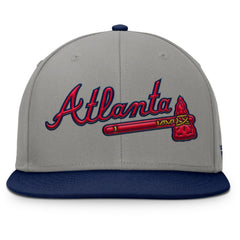 Atlanta Braves Clubhouse Dugout Fitted Hat Gray/Navy