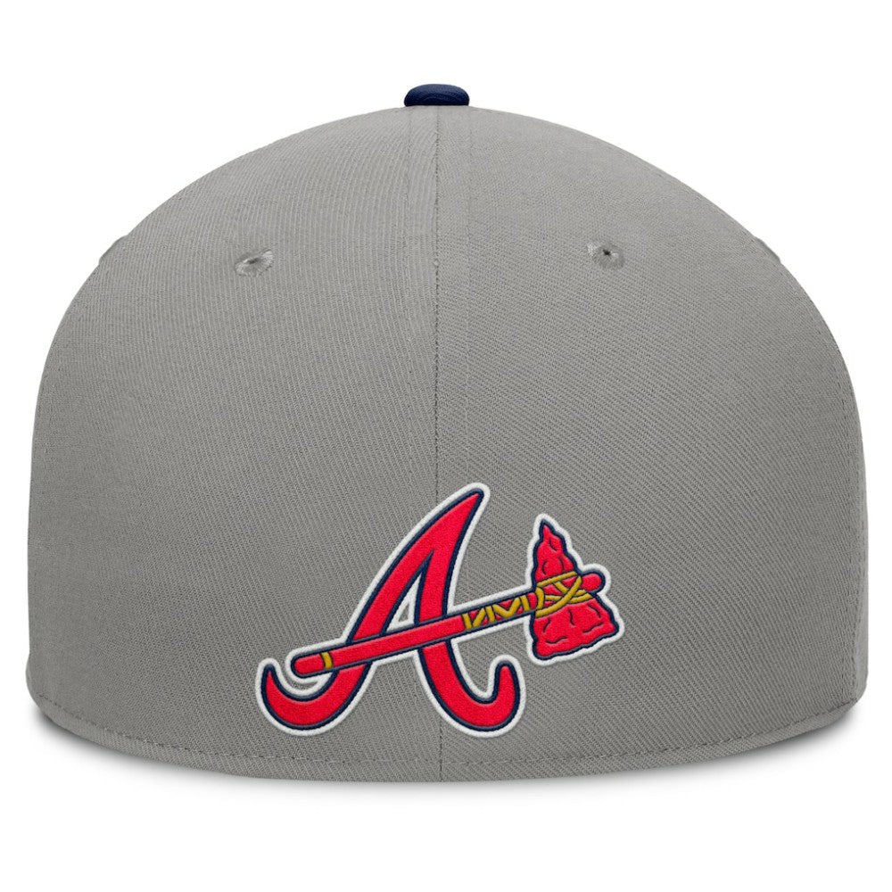 Atlanta Braves Clubhouse Dugout Fitted Hat Gray/Navy