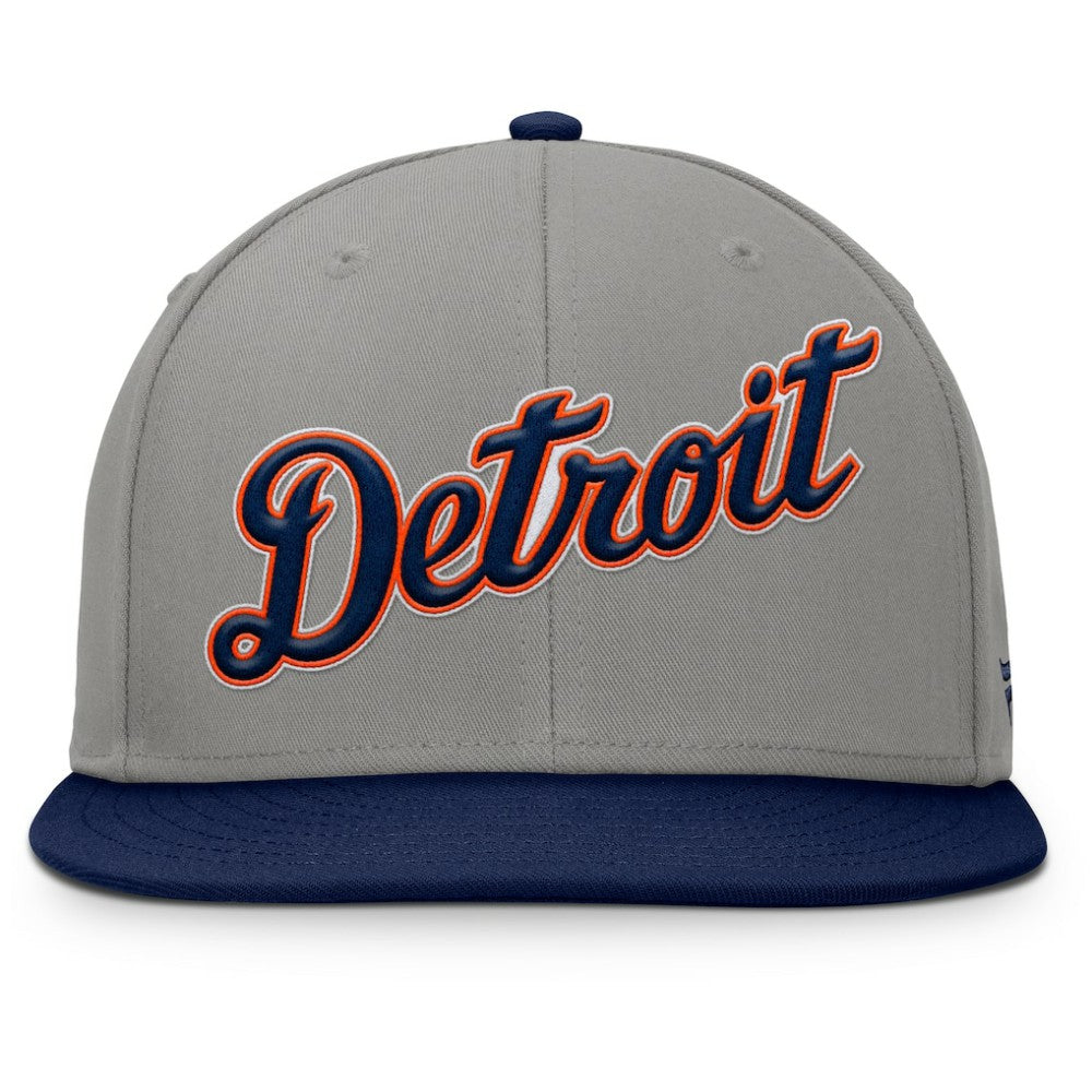 Detroit Tigers Clubhouse Dugout Fitted Hat Gray/Navy