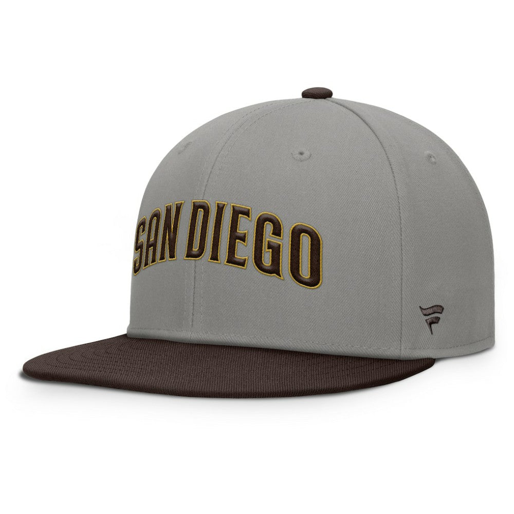 San Diego Padres Clubhouse Dugout Fitted Hat Gray/Brown