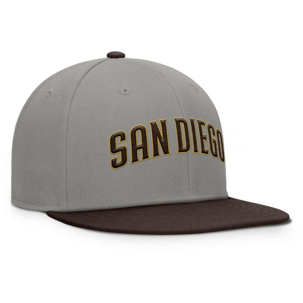 San Diego Padres Clubhouse Dugout Fitted Hat Gray/Brown